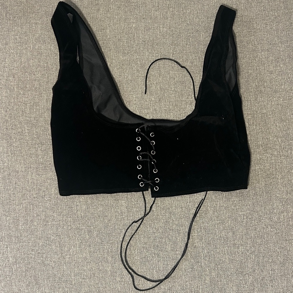 Black Lace-Up Corset